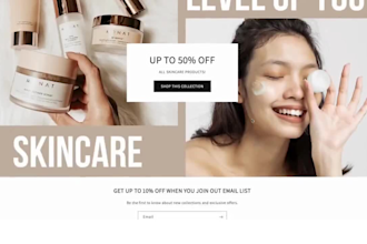 design skin care website skin care shopify store beauty website skincare store