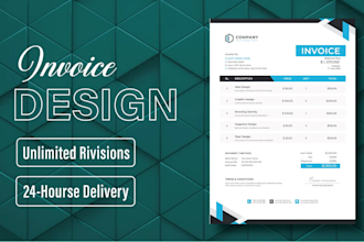 design castomize invoice and template
