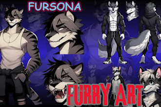 draw fursona furry character ref sheet avatar anthro anime nsfw art style scalie