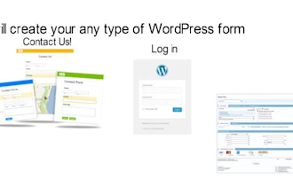 create or develop any type of wordpress form