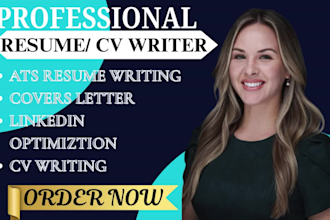 write ats resume CV cover letter executive resume and optimize linkedin