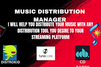 help  be your music manager, fix and distribute your music using distrokid