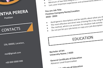 design modern resume and cover letter