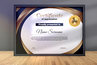 create professional diploma, award, and certificate design