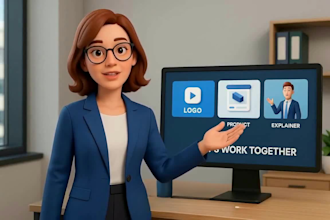 create professional 3d, whiteboard, explainer, and logo animation