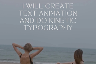 create text animation and do kinetic typography
