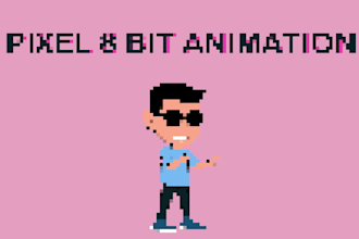 create pixel, 8 bit animation for you