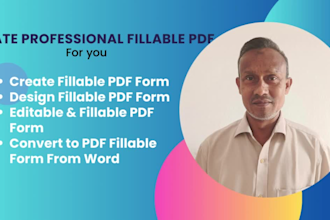 provide editable and fillable pdf form for you