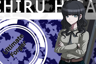 make danganronpa 2 style intro cards with your sprite