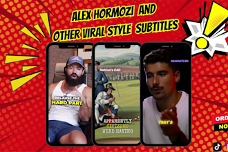 create alex hormozi style captions to your reels or shorts