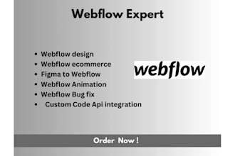 design, redesign, or develop webflow website, webflow expert