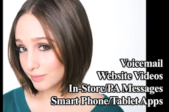 record a professional american english female voice over