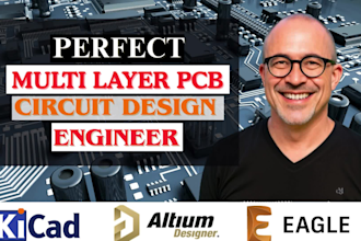do pcb design schematic pcb layout and circuit boards in altium, easyeda, kicad