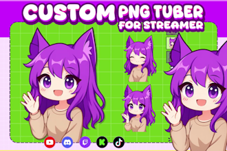 create chibi or anime pngtuber for streaming in 24 hours