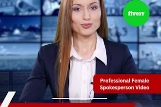 provide a professional female spokesperson video