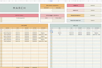 budget spreadsheet template, monthly budget debt and credit spreadsheet in excel