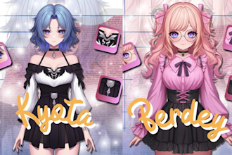 design rig live 2d vtuber commission 2d anime live2d vtuber model 2dvtuber model