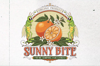 design awesome digital hand drawn vintage logo