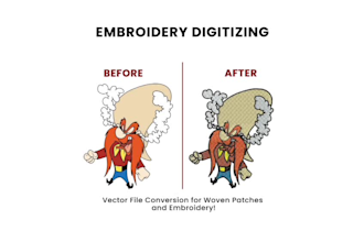professionally digitize your logo for embroidery in 24 hours
