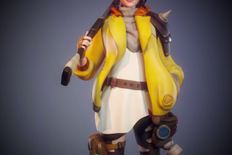 create a custom 3d stylized character model