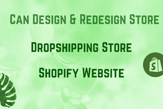 design your shopify store, redesign shopify dropshipping store, shopify website