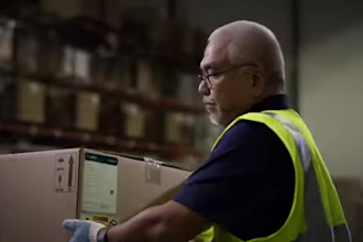 create logistics warehouse truck and delivery promo video