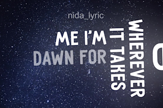 make an animated lyric video for your music