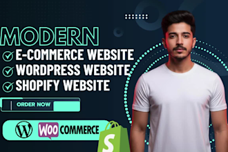 build modern ai integrated e commerce website, shopify and wp website services