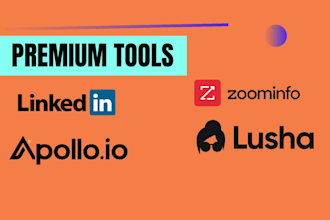 do b2b lead gen, email list building, data enrichment expert using lusha