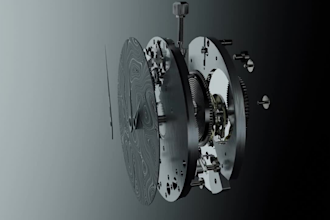 do 3d wristwatch animation, 3d watch model, watch advertisement, watch promo