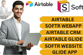 airtable, softr webapp, airtable CRM, glide, softr and airtable client portal