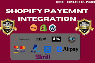 shopify payment integration shopify payment gateway integration apple pay paypal