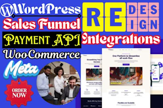 integrate google woocommerce meta API payment wordpress sales funnel design