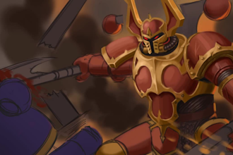 do high detail warhammer 40k character artwork  no ai