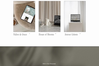 create a photography or wedding professional website