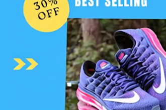 create 10 custom nike shoe sale templates for social media