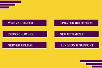 convert PSD to HTML template using bootstrap within 24 hours