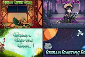 do animated background and screen for streaming and video twitch, youtube, etc