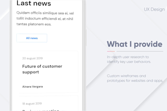 create user friendly professional UX designs