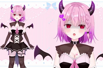 model and rig vtuber model, chibi, pngtuber, live 2d model, avatar model, anime