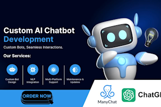 build an ai chatbot, ai saas solution, or chatbot with chatgpt or manychat