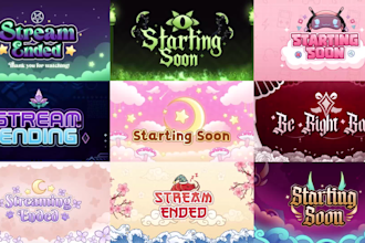 design screens overlay for vtuber and streamers