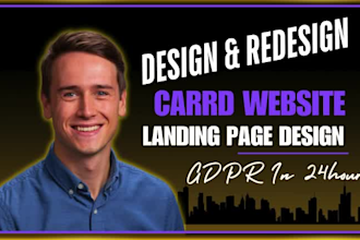 design carrd website redesign carrd website card website landing page wordpress