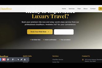 build responsive taxi, chauffeur, limo or car rental booking website and app