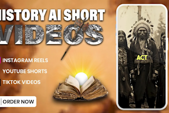create ai enhanced youtube history short videos and reels for ticktock