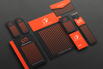design corporate brand identity with a minimal logo