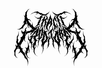 custom underground metal band, dark and detailed