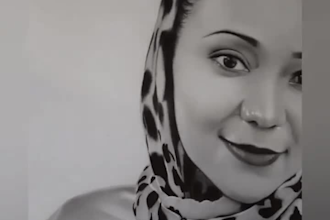 provide a beautiful hand drawing pencil portrait