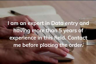 do data entry of all kinds just in 24 hours