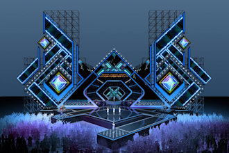 create vj loops for led stage,projection mapping and digital